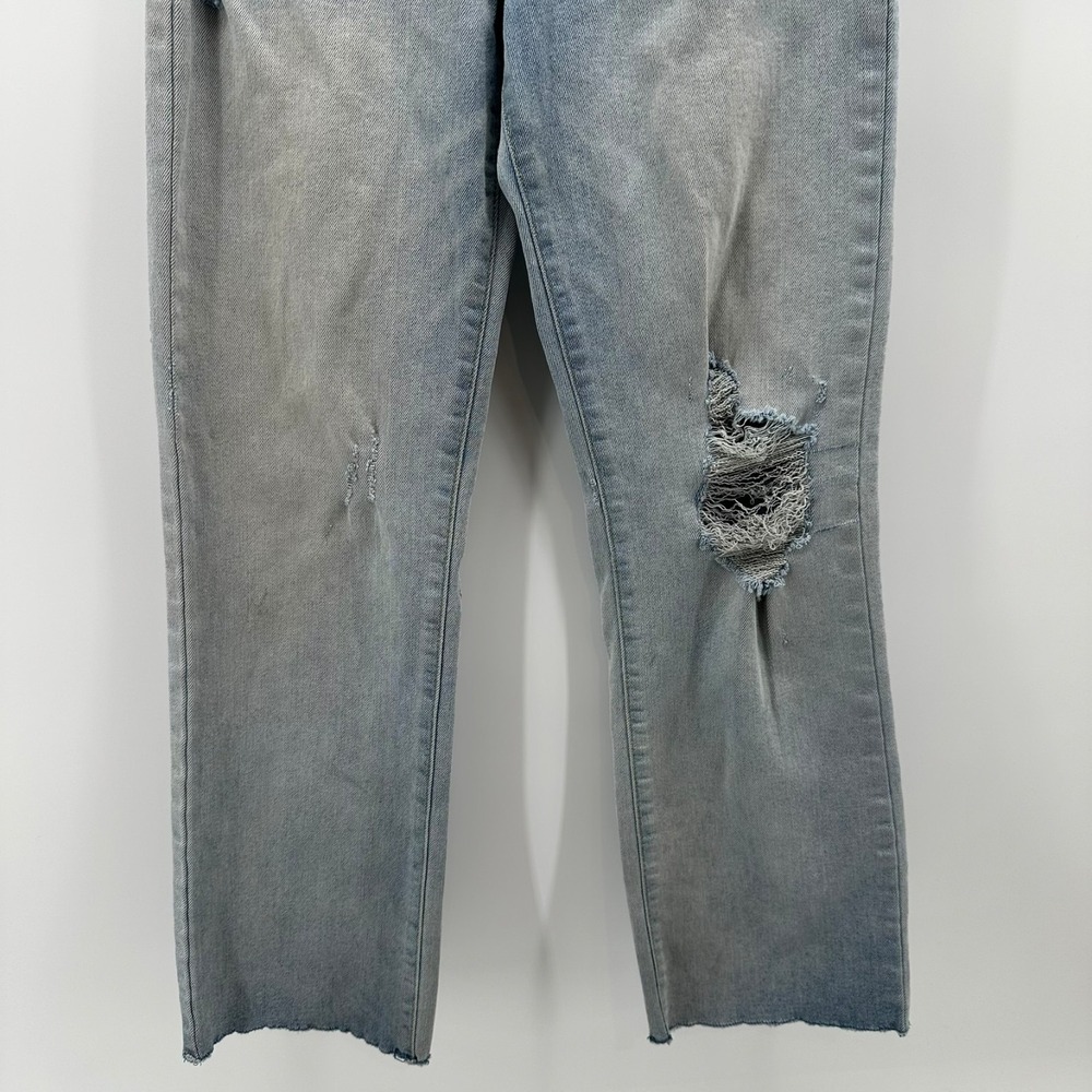 Levi's Wide Leg Jeans Girls 14 Reg Light Blue Denim High Rise Stretch Distressed - Picture 2 of 10
